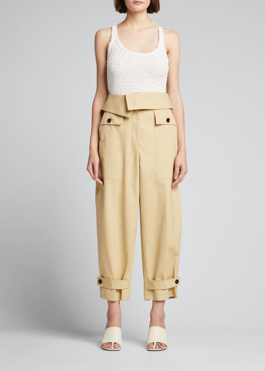 Utility cropped hotsell pants