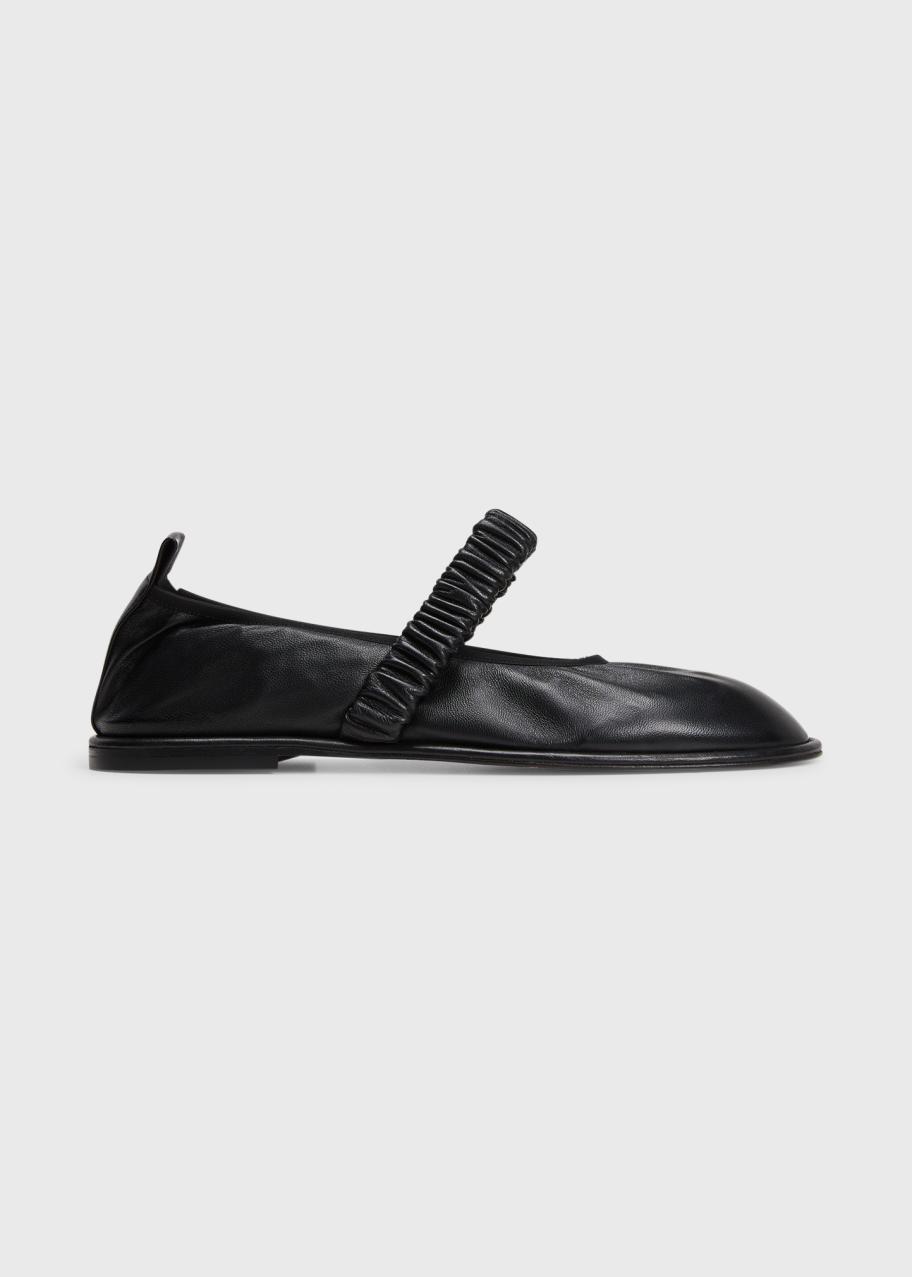 Wandler Dash Lambskin Mary Jane Ballerina Flats - Bergdorf Goodman