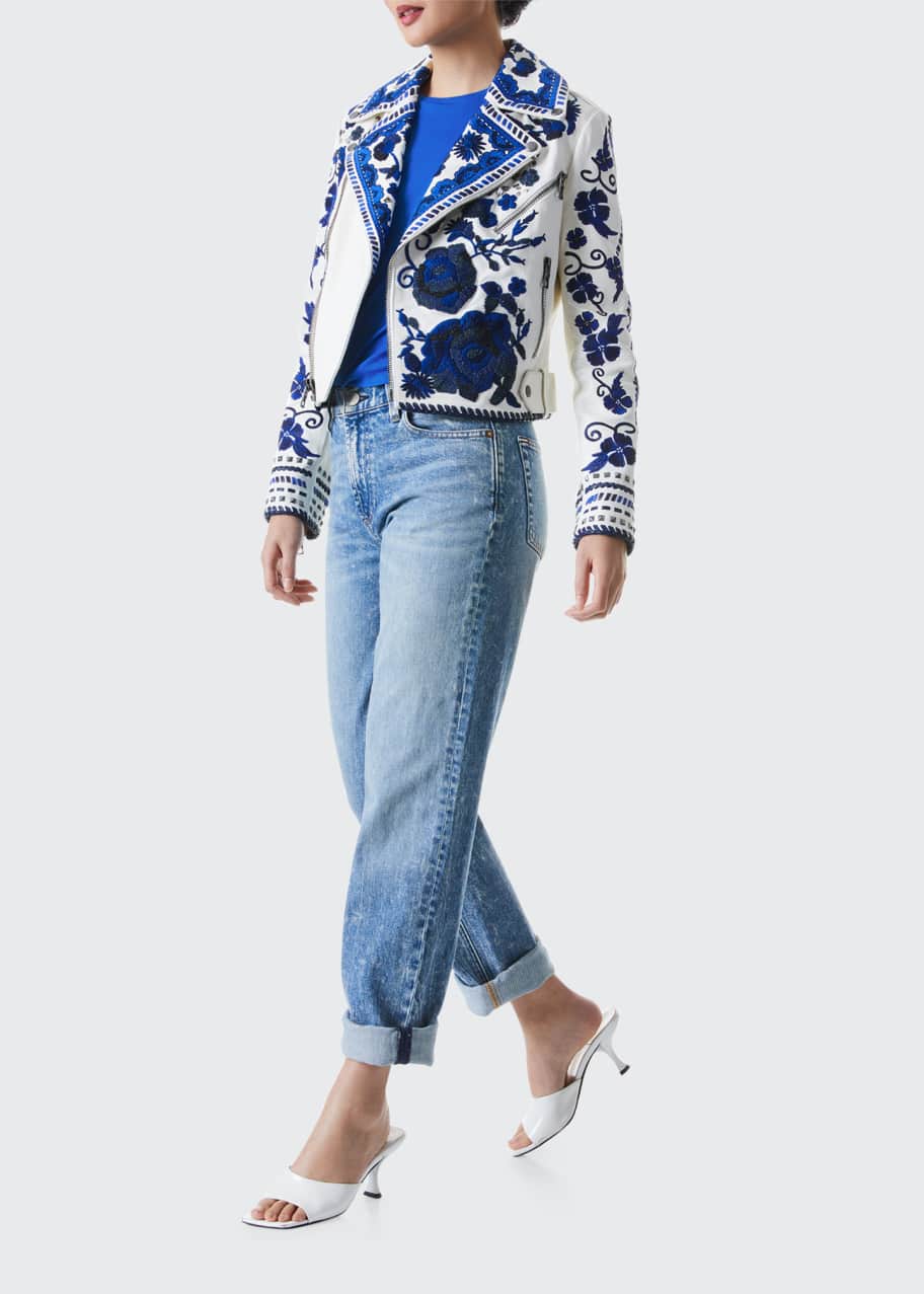 Alice Olivia Cody Leather Jacket Bergdorf Goodman