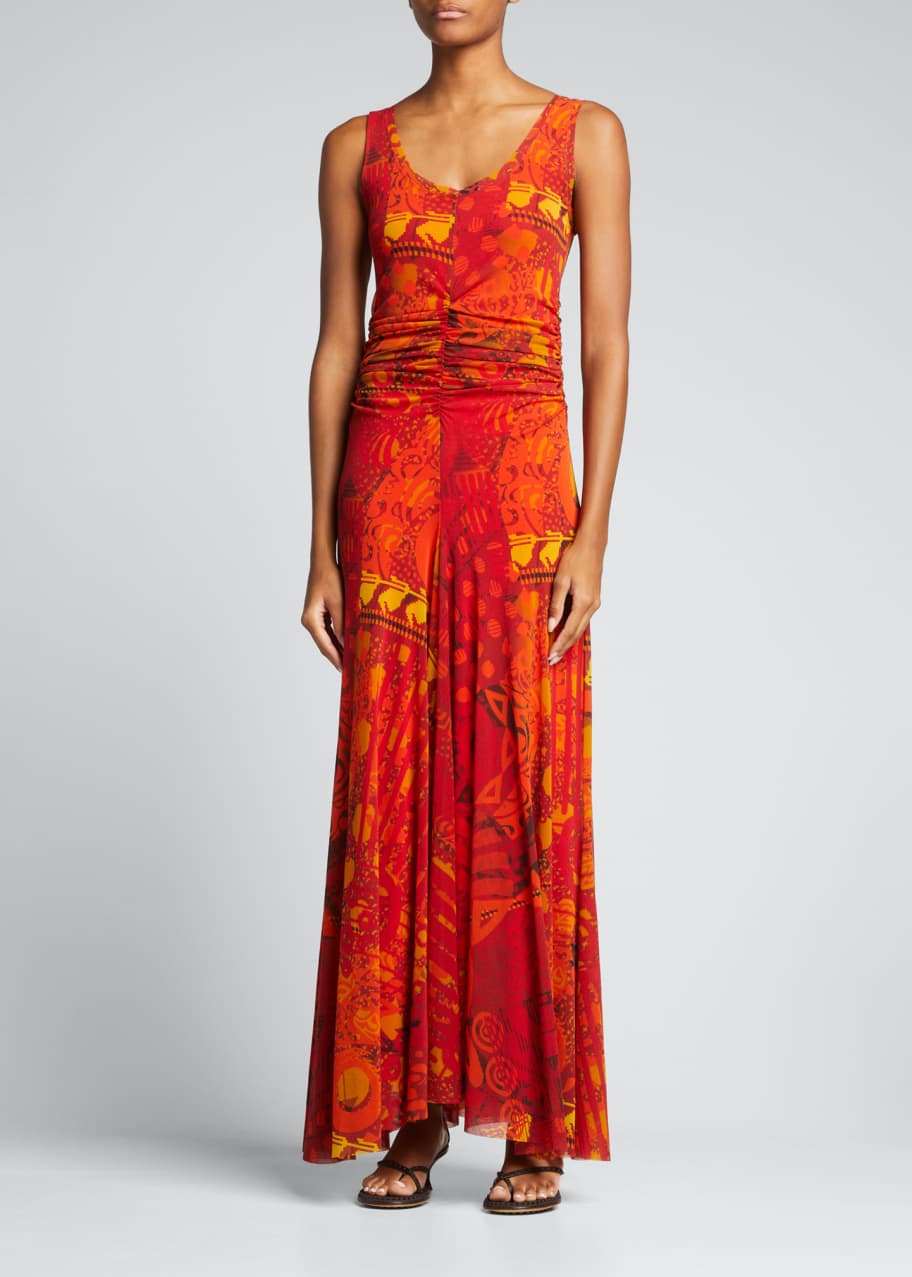 Fuzzi Scoop-Neck Sleeveless Maxi Dress - Bergdorf Goodman