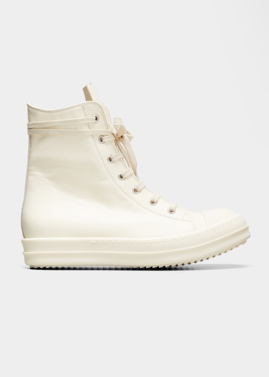 Rick Owens Classic High-Top Leather Sneakers - Bergdorf Goodman