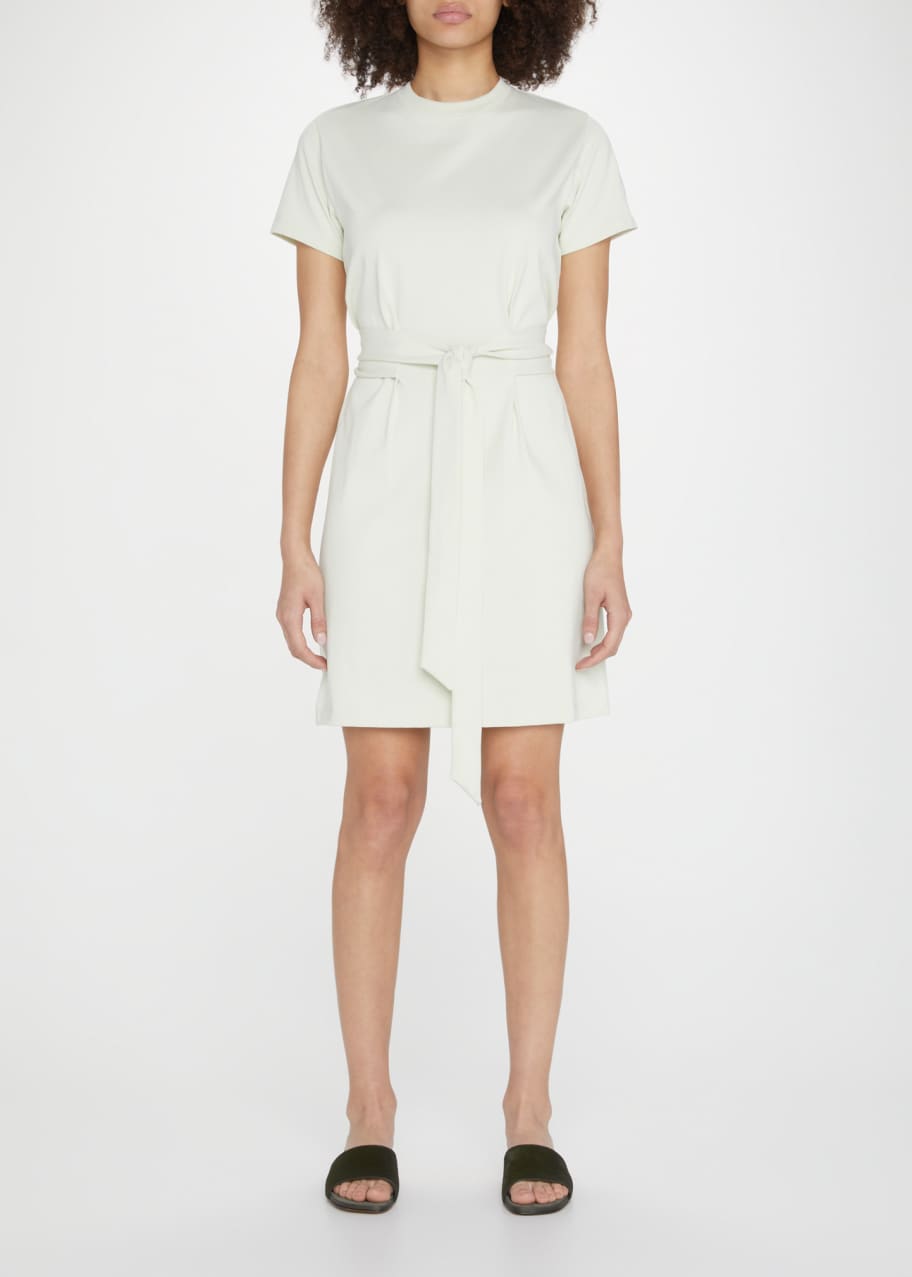 Vince Short-Sleeve Waist-Tie T-Shirt Dress - Bergdorf Goodman