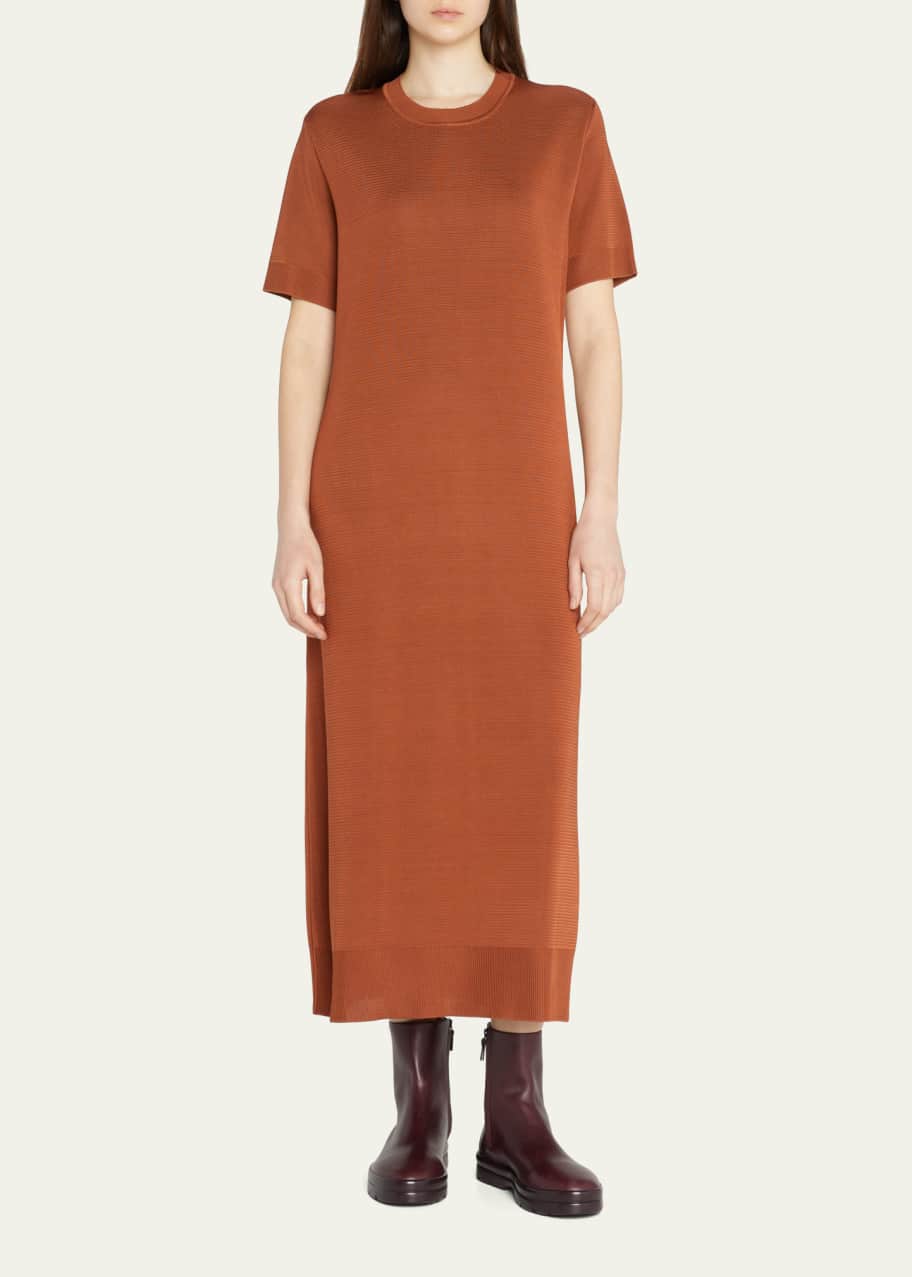 the row brown dress Minimalist Brown Silk Linen Shirt Dress – Seventh Row