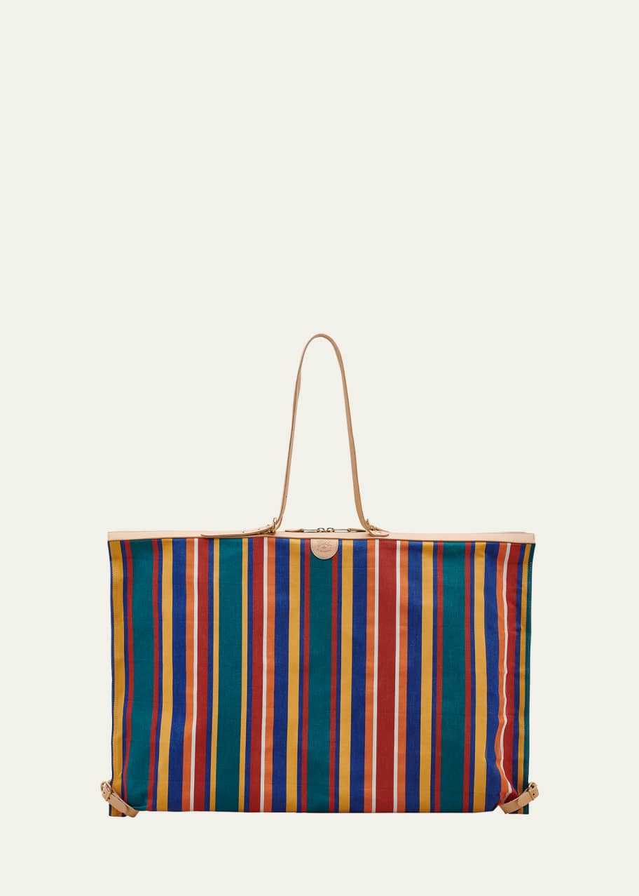 Il Bisonte Caramella Transformable Multi Stripe Duffle Tote Bag