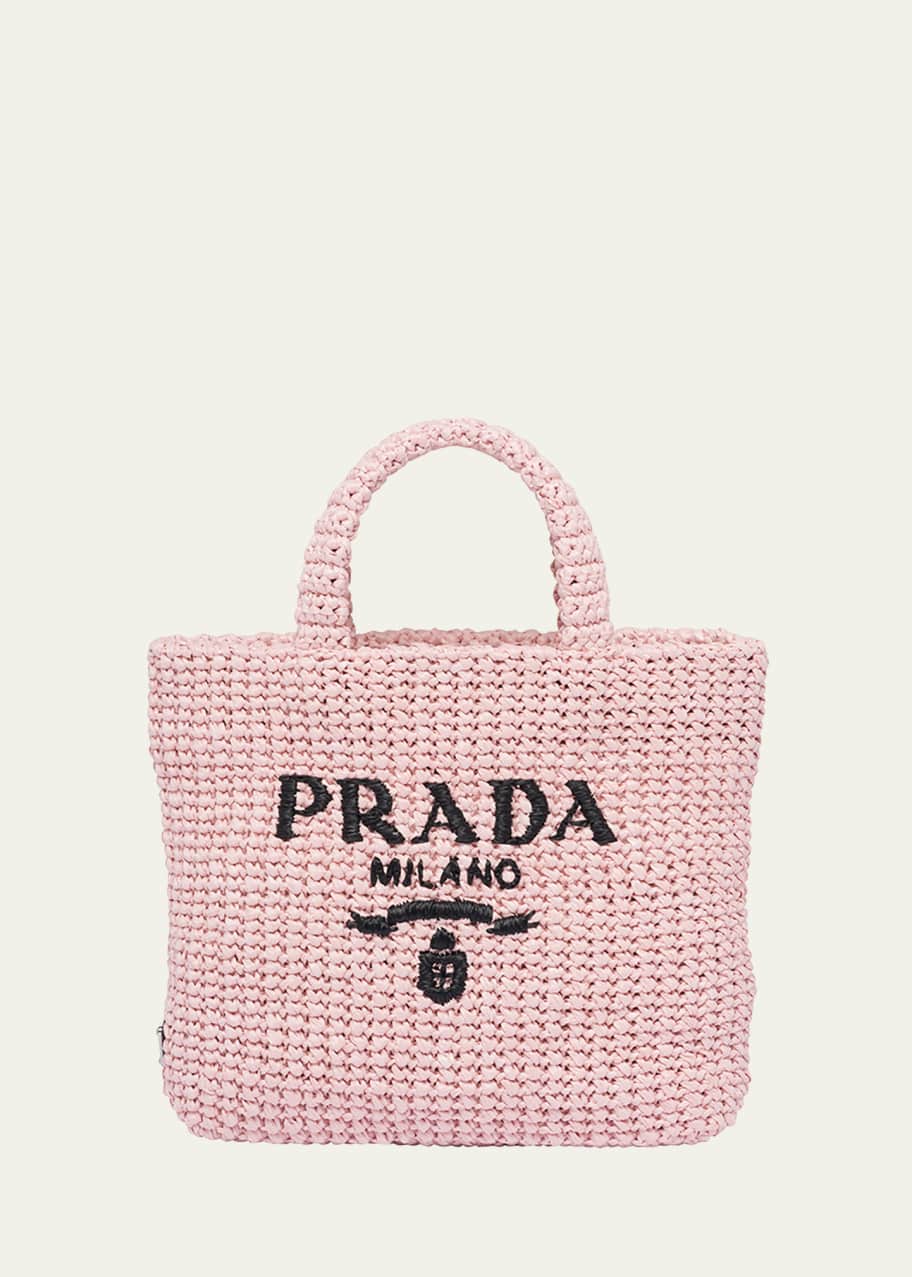 Medium Monogram Raffia Tote Bag