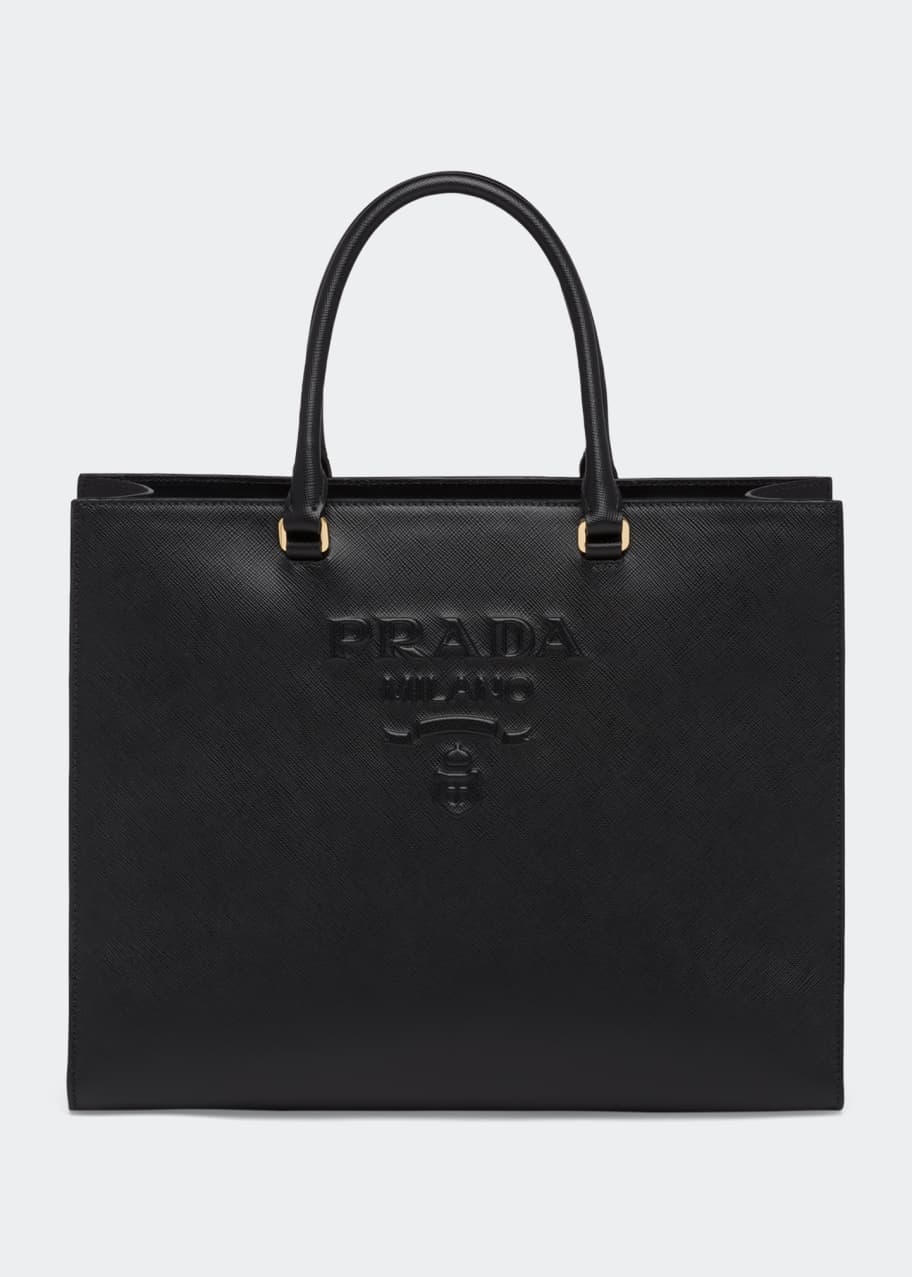 Prada Logo Large Saffiano Leather Tote Bag - Bergdorf Goodman