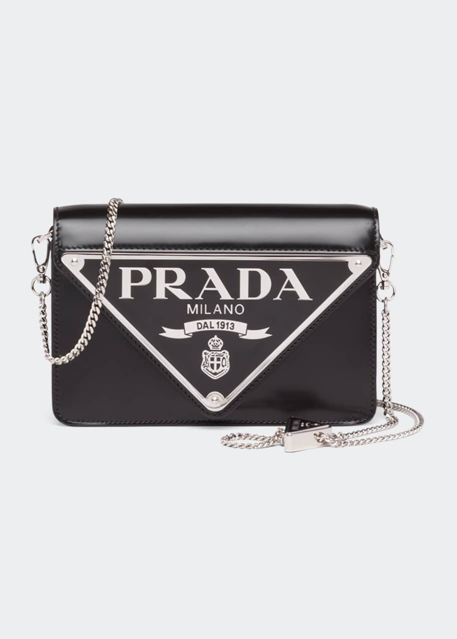 Shop PRADA Casual Style Plain Leather Office Style Crossbody Logo by  いろはにほへと。