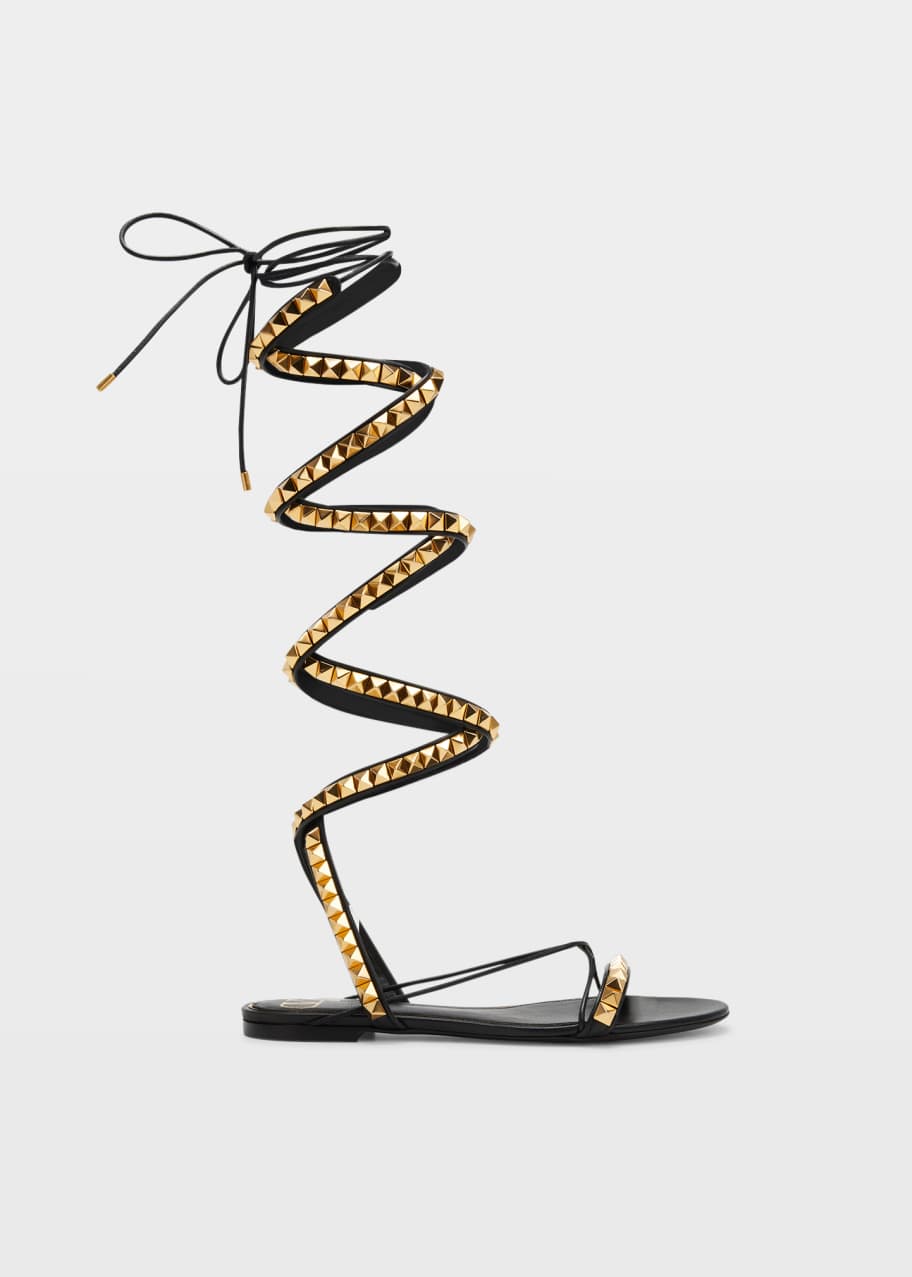 No Limit Rockstud Ankle Wrap Gladiator Sandals
