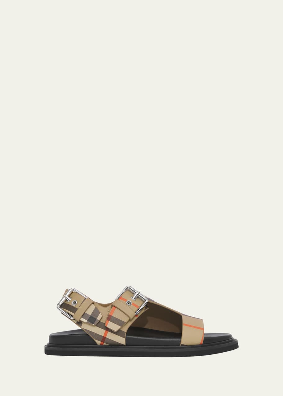 Burberry Kid s Bertha Vintage Check Buckle Sandals Toddler Kids Bergdorf Goodman