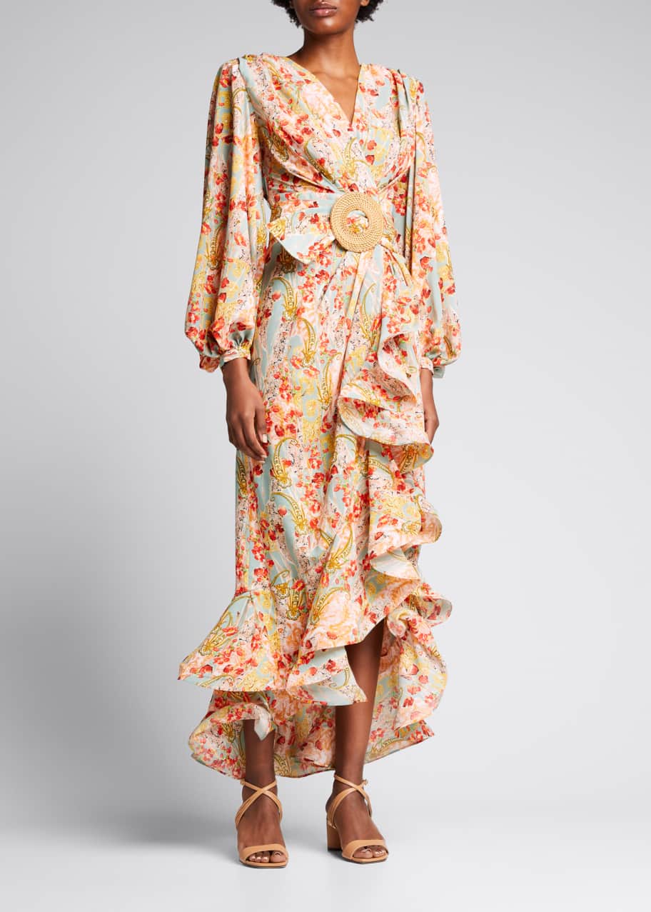 chinese dress ladies Luisa Ruffle Maxi Dress – Cherie main image 1