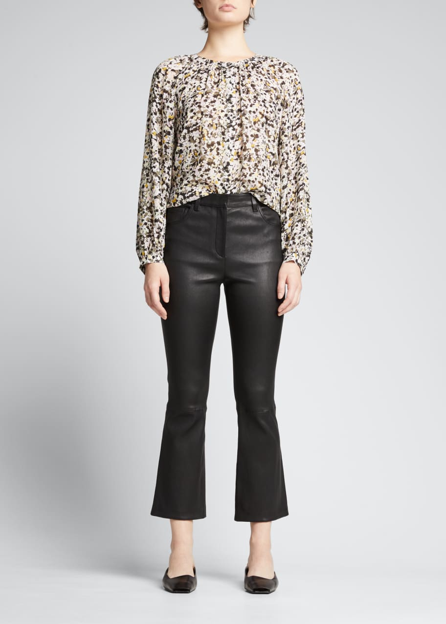 Theory 5 pocket leather pants hotsell
