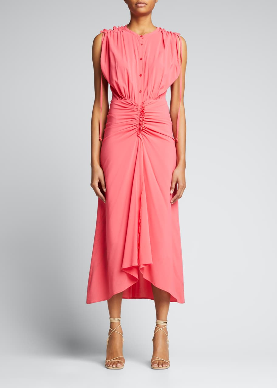 Iro Nima Draped Button-Front Dress - Bergdorf Goodman