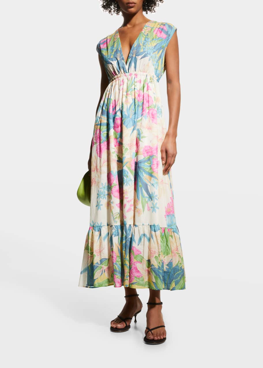 PINKO Seregno Floral-Print Cutout Maxi Dress - Bergdorf Goodman
