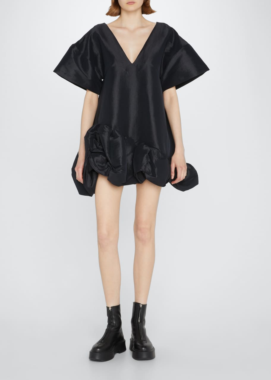 【激安通販 オンラインショップ】 Kika Vargas Puff-Ruffle Taffeta Mini Dress - Bergdorf Goodman ワンピース
