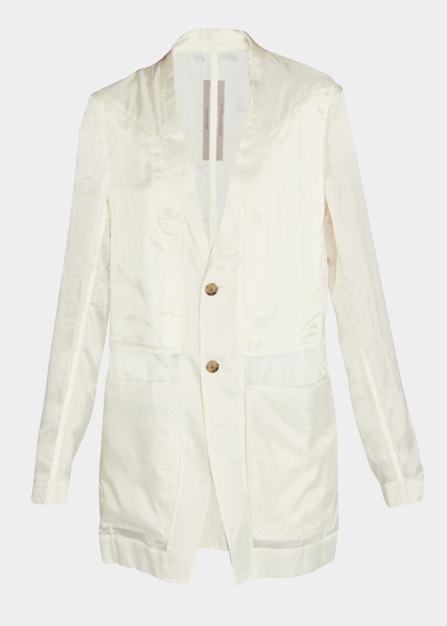 Image 1 of 1: Sheer Paneled 2 Btn Jacket