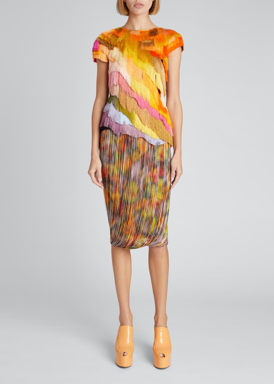 Dries Van Noten Asymmetric Layered Fringe Top - Bergdorf Goodman