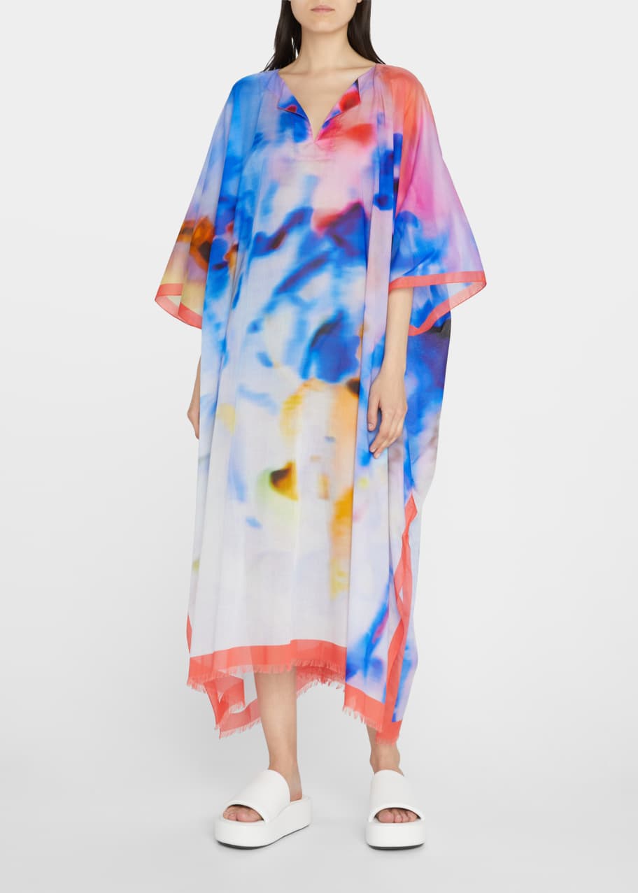 ワンピース DRIES VAN NOTEN PRINTED KAFTAN DRESS Printed cotton kaftan in red - Dries Van Noten | Mytheresa