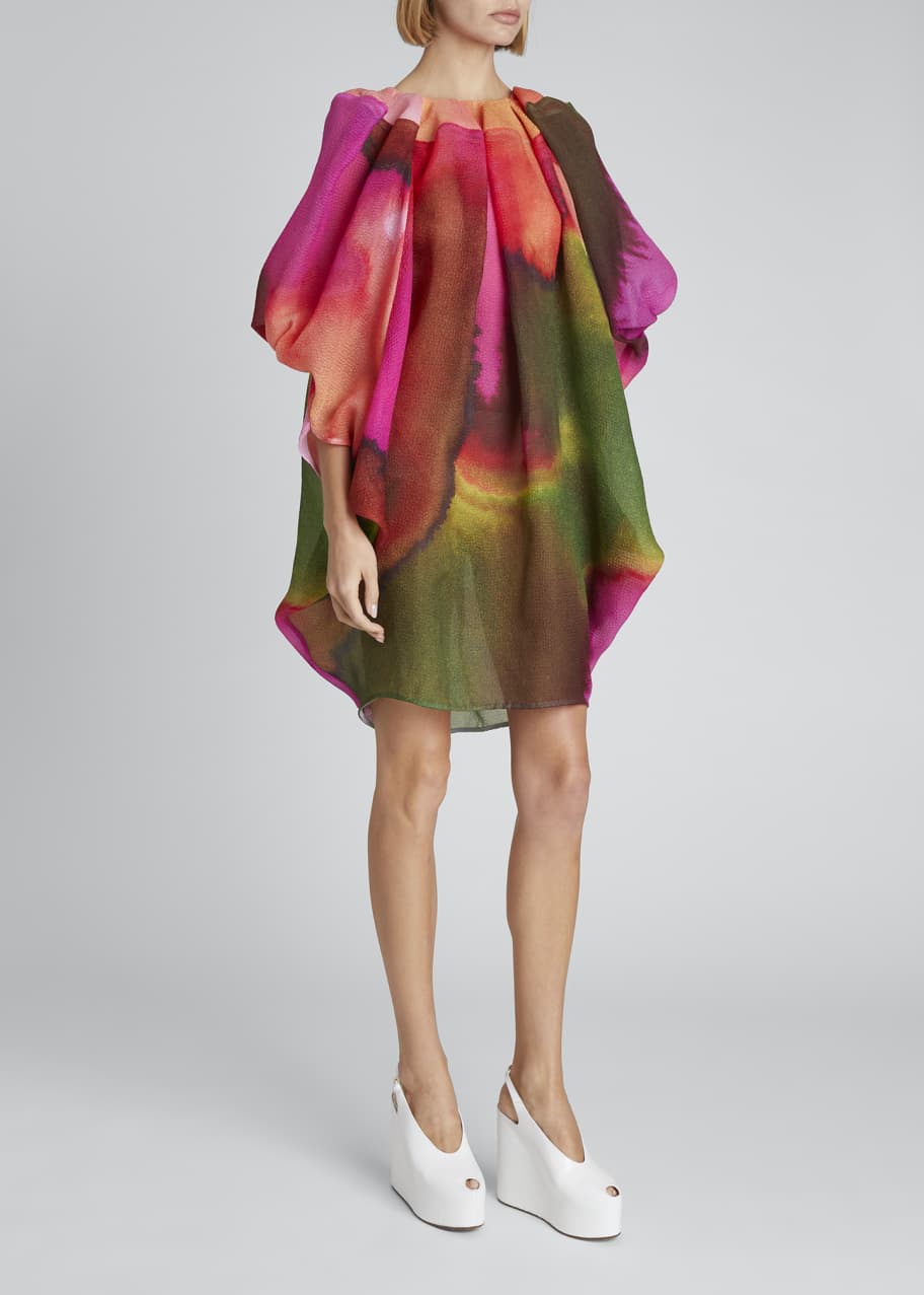 Dries Van Noten Watercolor Textured Jacquard Dress - Bergdorf Goodman