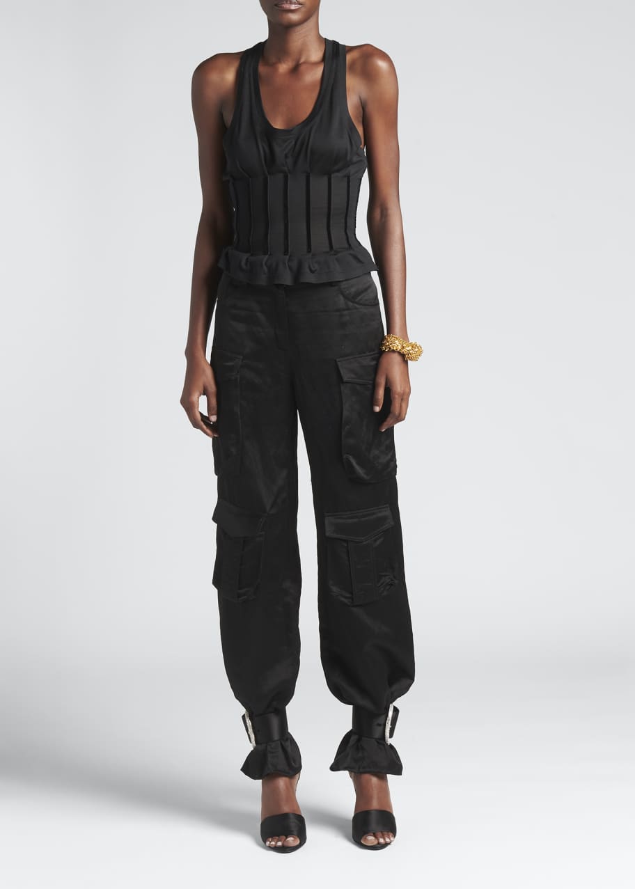 TOM FORD Corset Silk Jersey Tank Top - Bergdorf Goodman