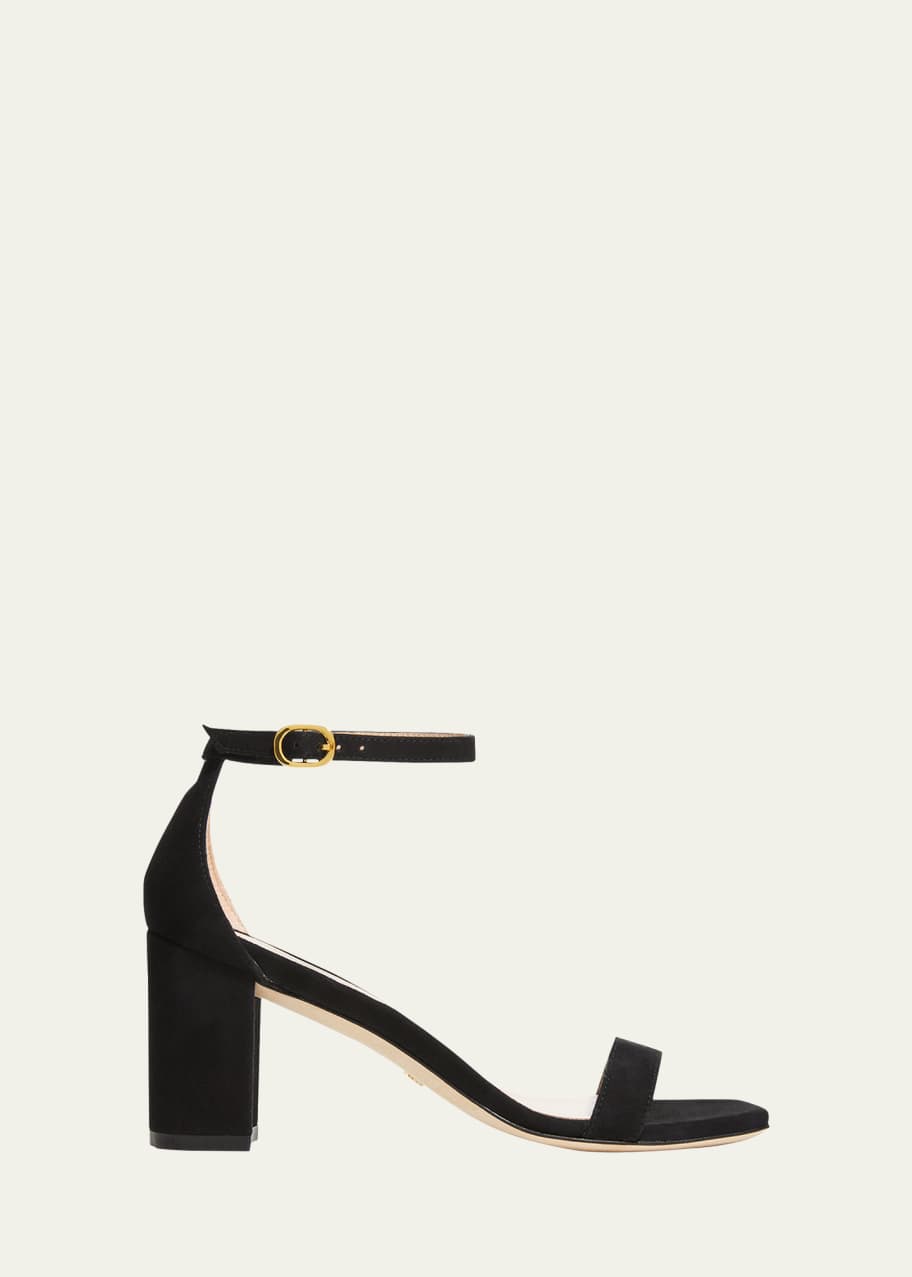 サンダル・ミュール STUART WEITZMAN Peach Suede Lucite Nudistcurve Sandals STUART WEITZMAN NudistCurve leather sandals | NET-A-PORTER