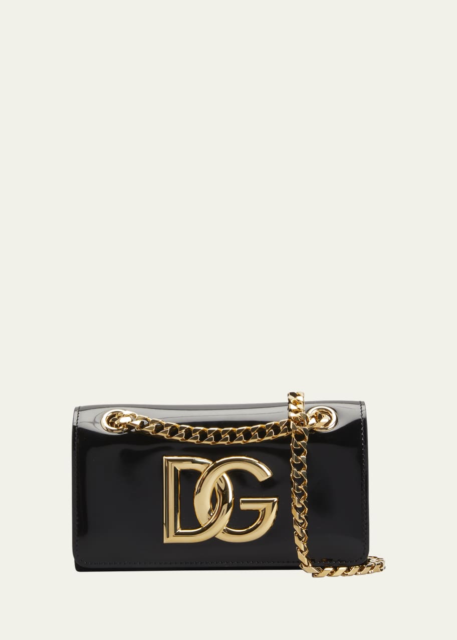 Dolce&Gabbana DG Logo Patent Chain Crossbody Bag - Bergdorf Goodman