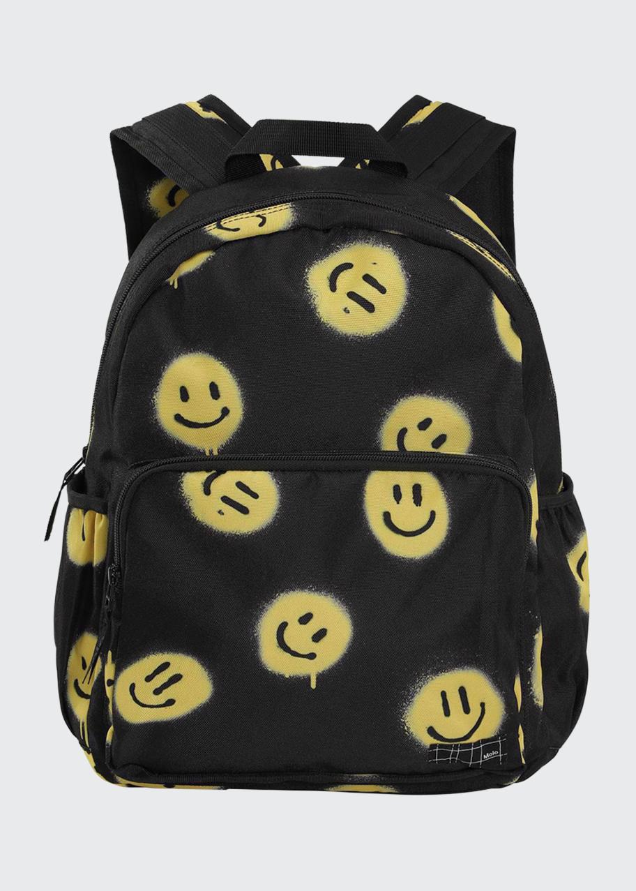 Molo Kid's Smiley Face Recycled Polyester Backpack - Bergdorf Goodman