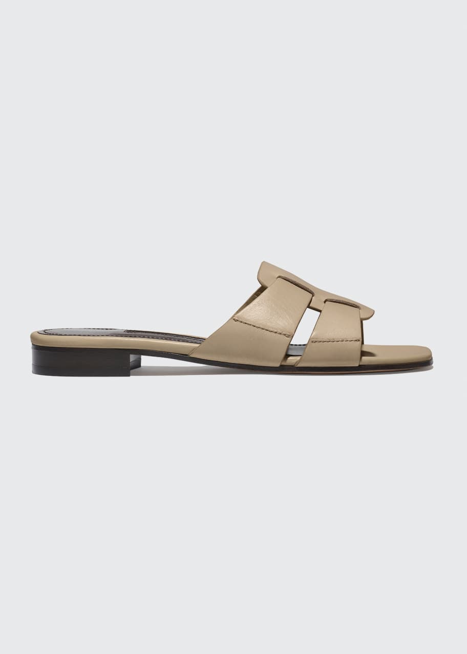 Emme Parsons Leo Interlocking Leather Slide Sandals - Bergdorf Goodman