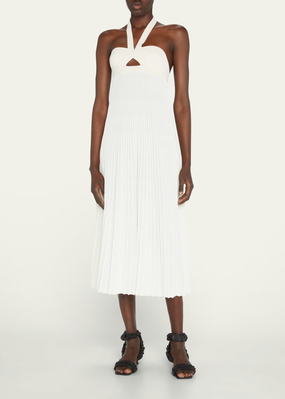 Khaite Annika Halter Rib Maxi Dress - Bergdorf Goodman