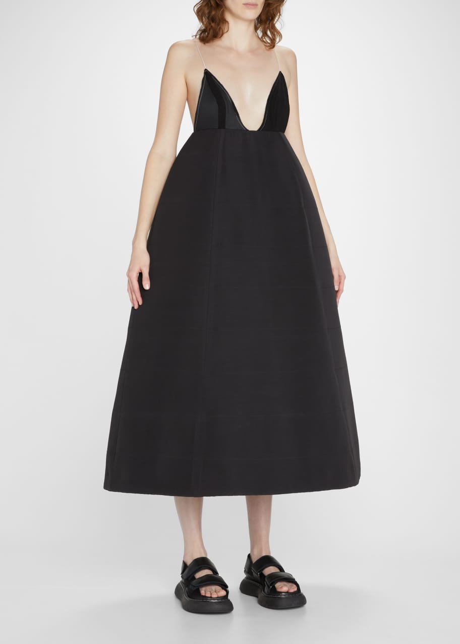 Khaite Oma A-Line Midi Dress - Bergdorf Goodman