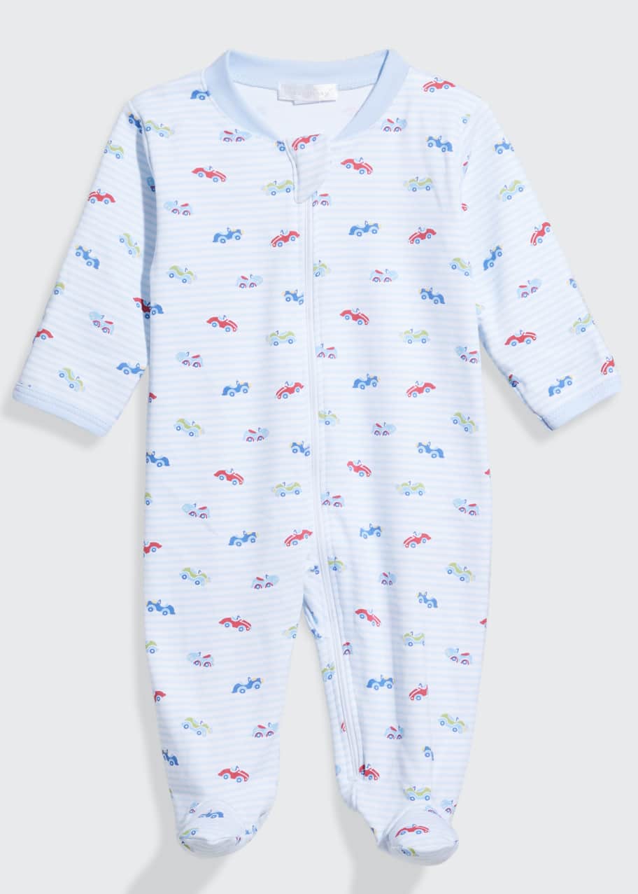 Kissy Kissy Boy's Cabriolet Coupes ZipUp Footie Pajamas, Size Newborn