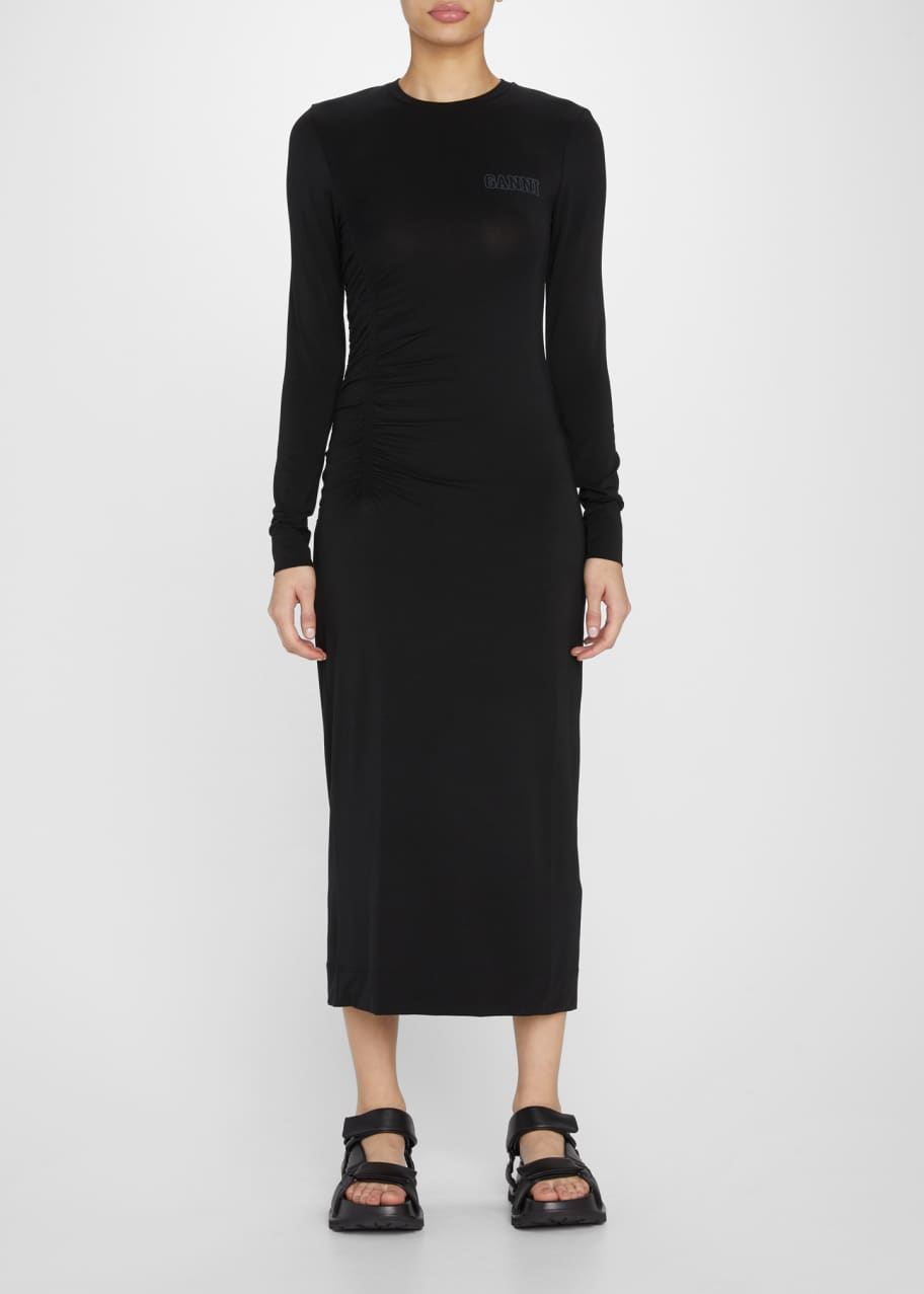 Ganni Software Stretch Jersey Midi Dress - Bergdorf Goodman