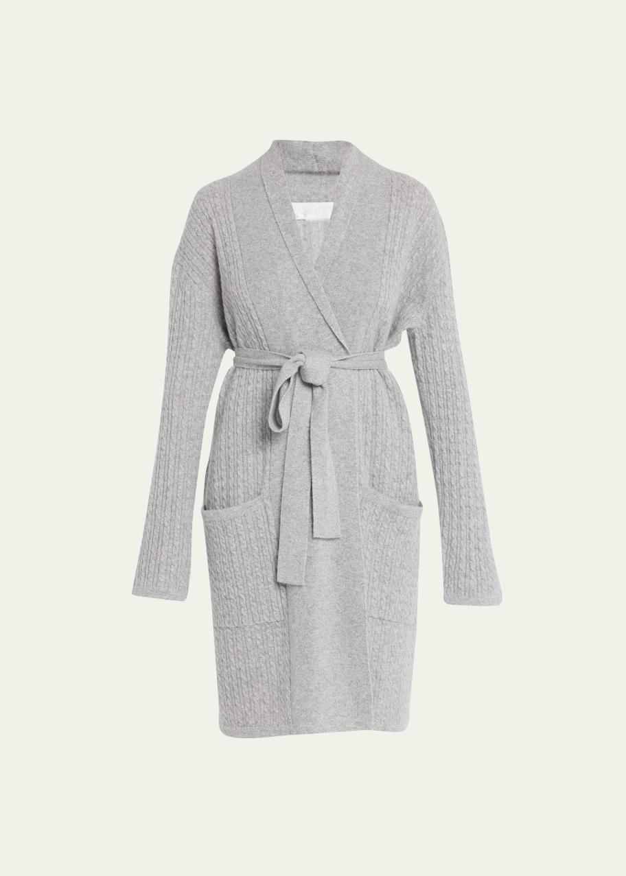 Arlotta Cashmere Cashmere Baby Cable-Knit Wrap Robe - Bergdorf Goodman