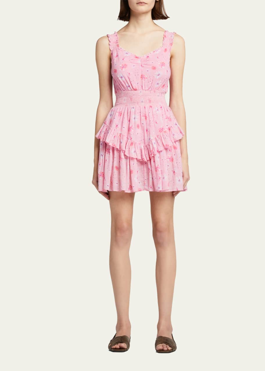 knee length dresses for ladies Love Shack Fancy Women Krista Dress Lilac Vanilla main image 0