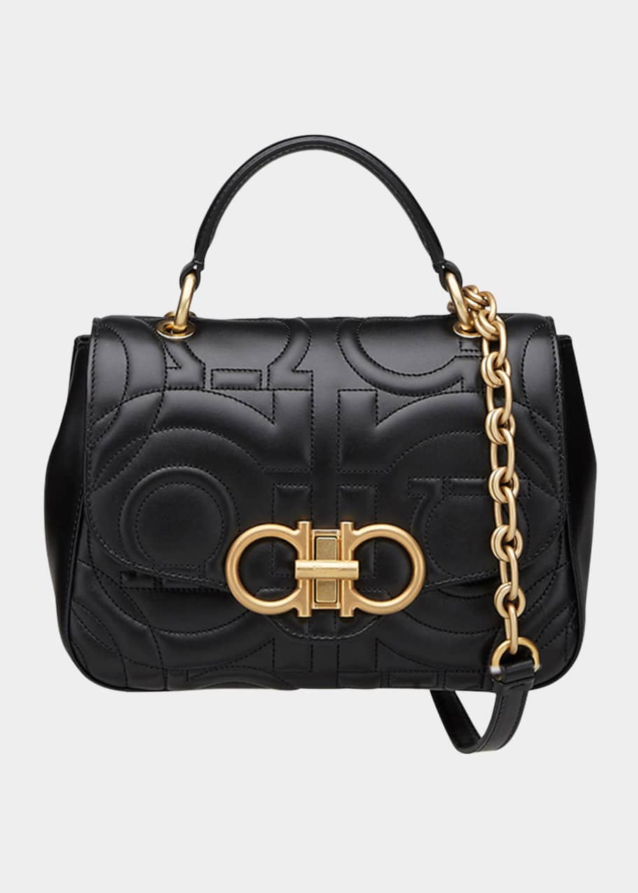 Ferragamo gancini quilted bag sale