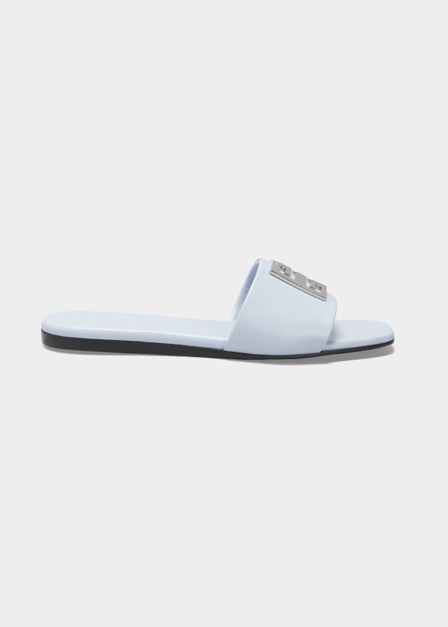 Givenchy 4G Lambskin Medallion Flat Sandals Bergdorf Goodman