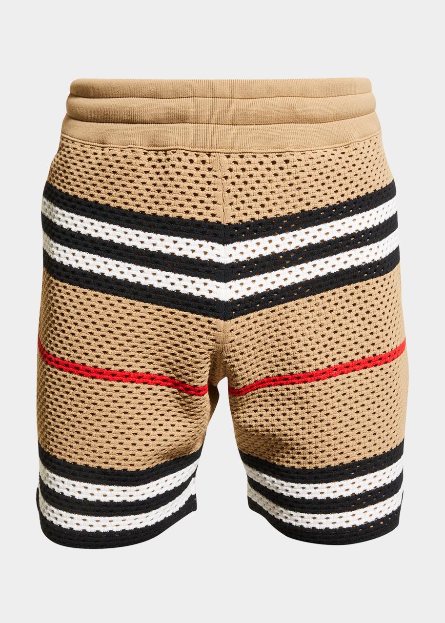 Burberry Men's Knit Block Stripe Shorts - Bergdorf Goodman