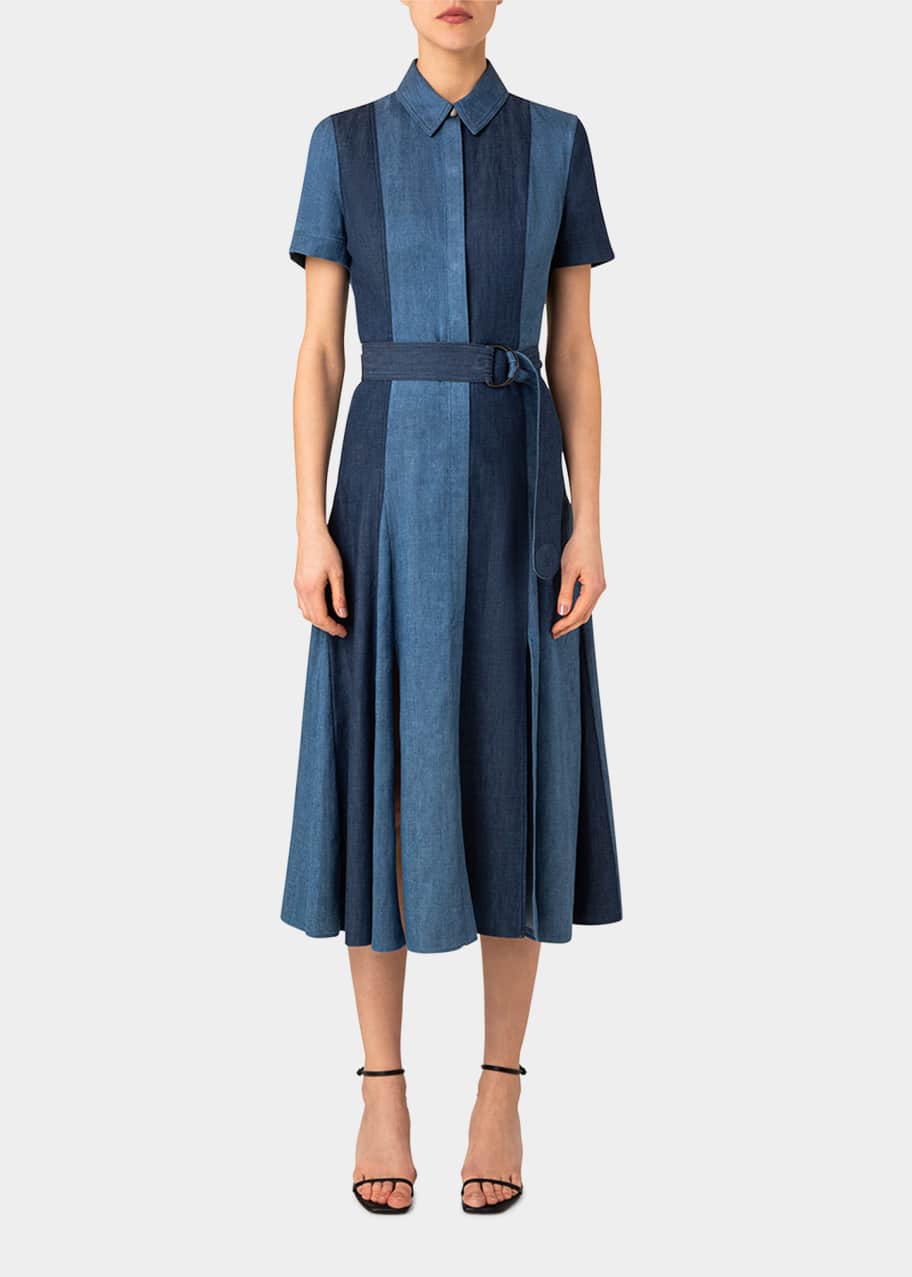 white christmas dresses Denim Mini Shift Dress | Shirt Dress
