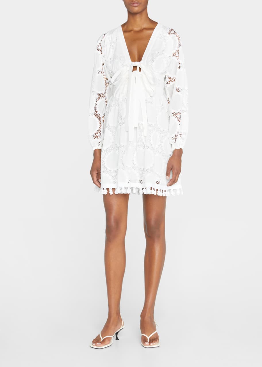 knee length dresses for ladies Melba Floral Linen Dress main image 0
