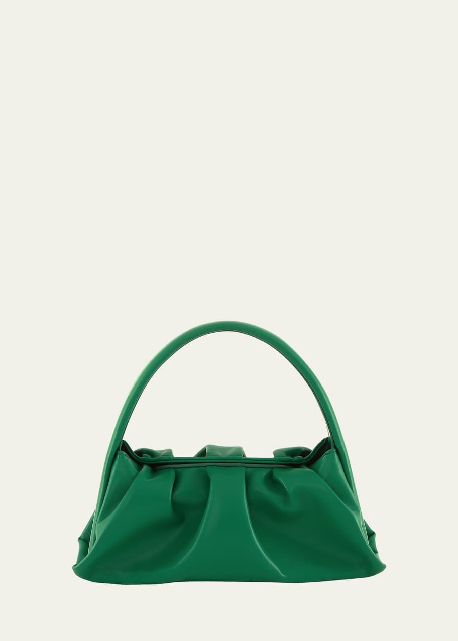 Themoir ruched faux leather tote bag