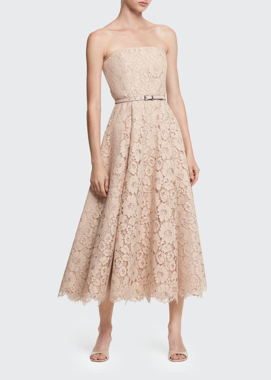 chinese dress ladies Michael Michael Kors Floral Applique Lace Dress Blue main image 1