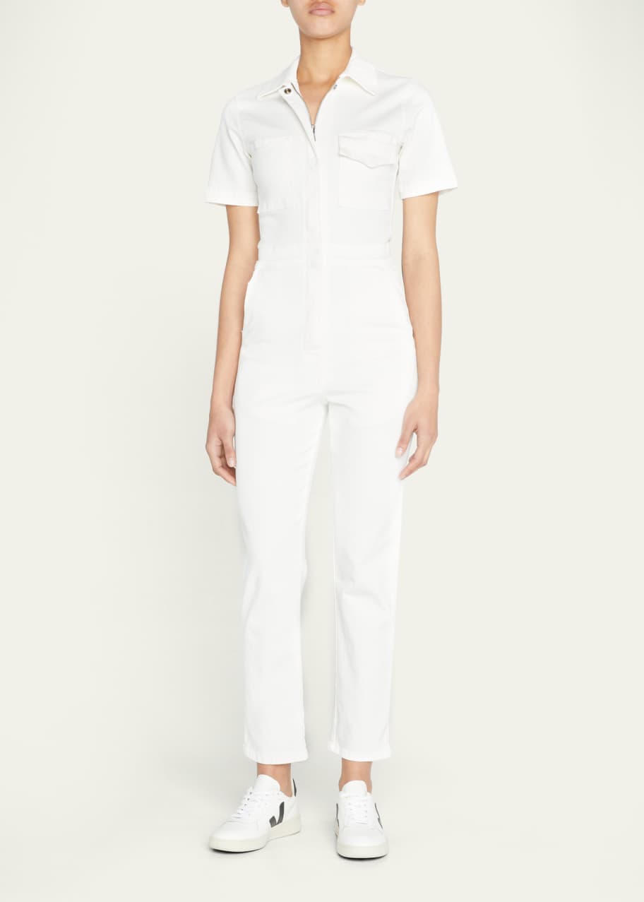 Rivet Utility Rebel Denim FrontZip Jumpsuit Bergdorf Goodman