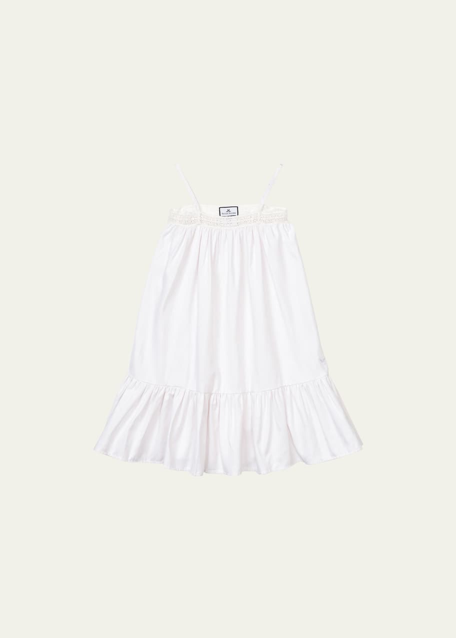 Image 1 of 1: Girl's White Lily Nightgown, Size 6M-14