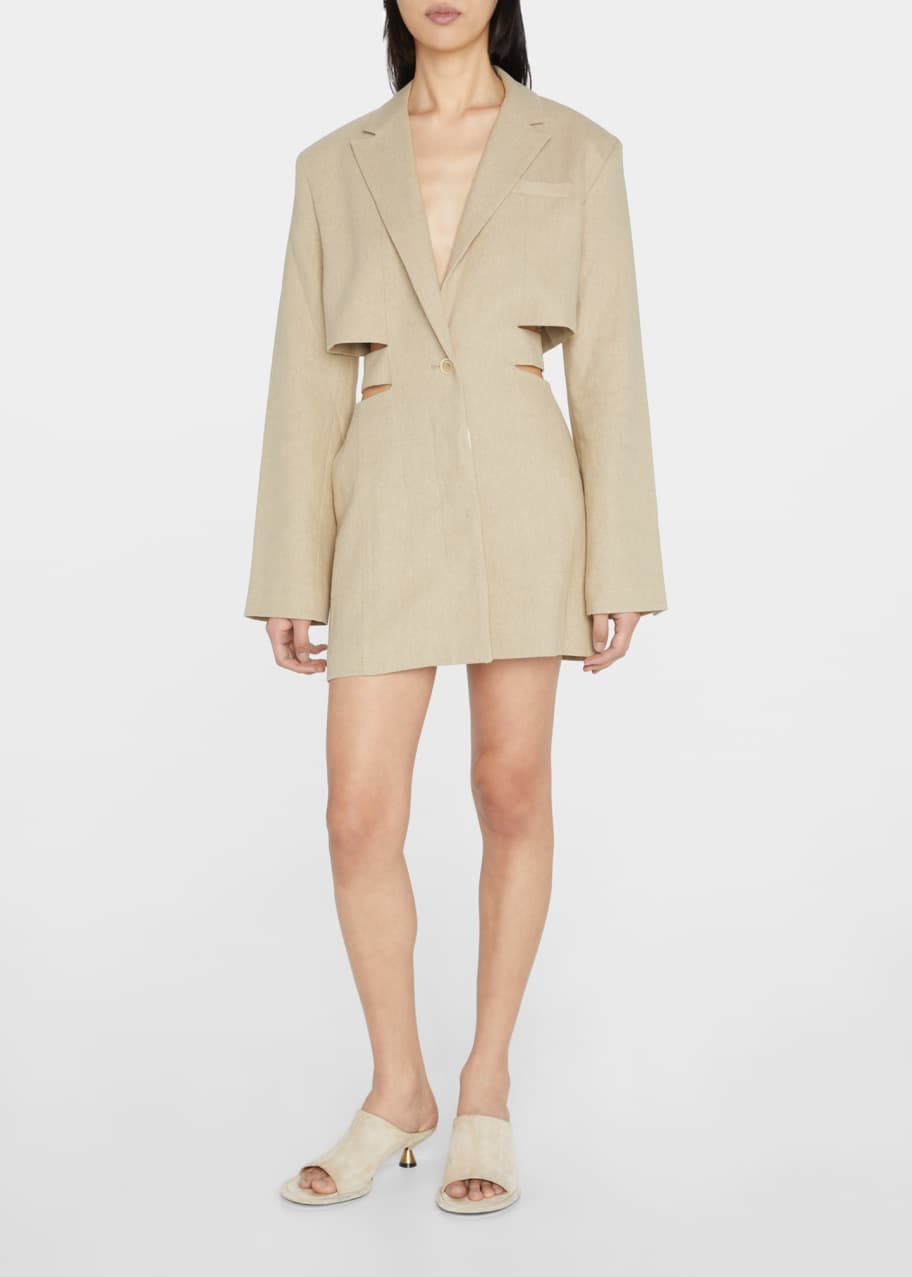 Jacquemus Bari Cutout Mini Blazer Dress - Bergdorf Goodman