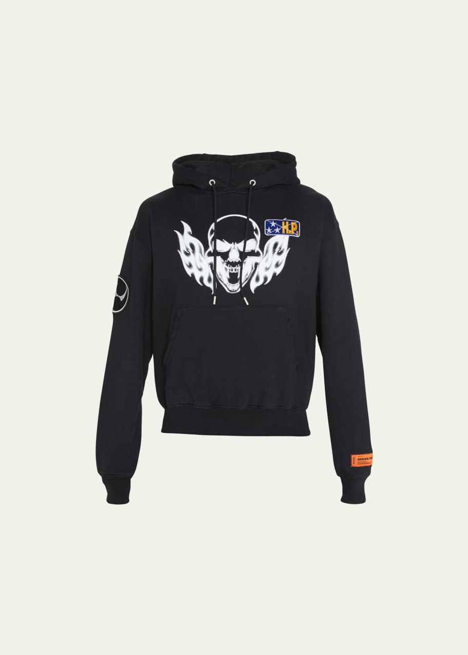 Heron Preston Men s Flaming Skull Hoodie Bergdorf Goodman