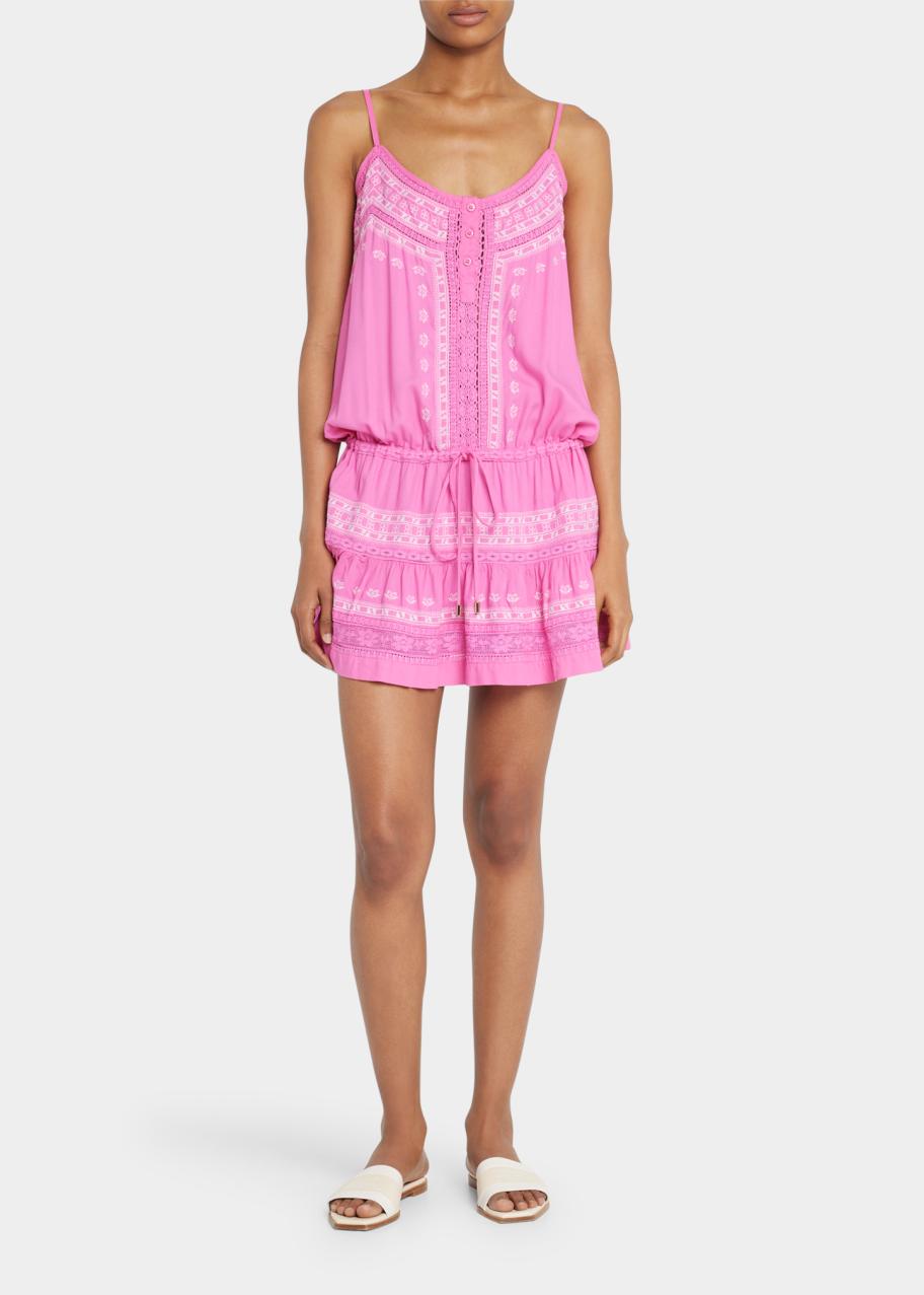 Melissa Odabash Karen Relaxed Embroidered Mini Dress - Bergdorf