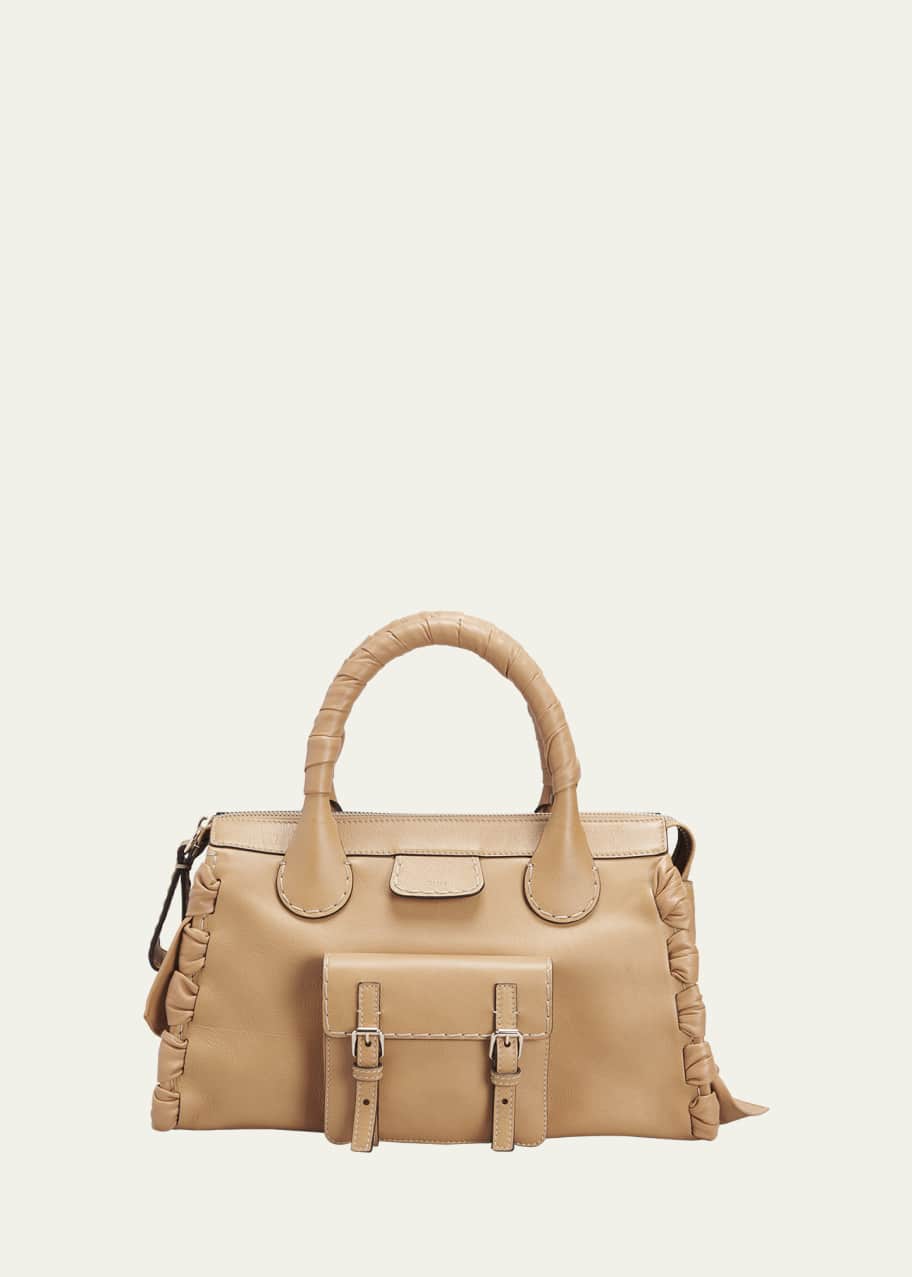 Chloe Edith Medium Braided Leather Satchel Bag - Bergdorf Goodman