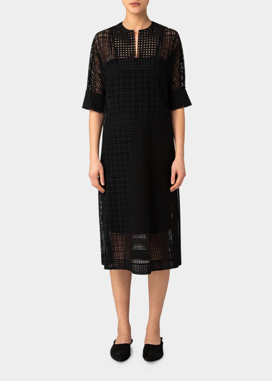 shift midi dress Roxane Grey Ruched Shift Midi Dress (Final Sale), L / Grey