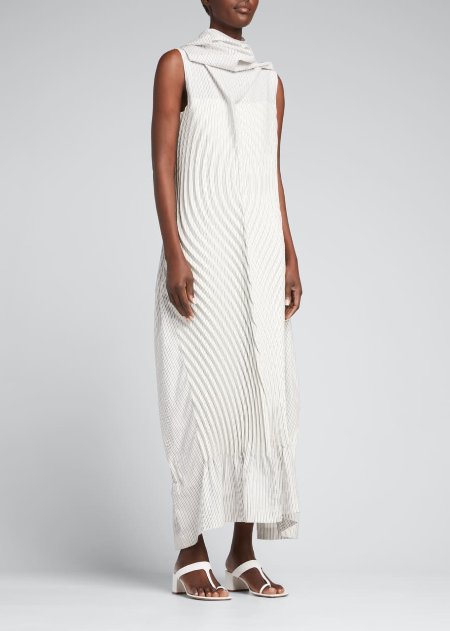 issey miyake white dress SSENSE Exclusive Bridal Capsule Stream Maxi Issey Miyake Men Pleated midi dress Pleats Please 132 5. STANDARD DRESS 