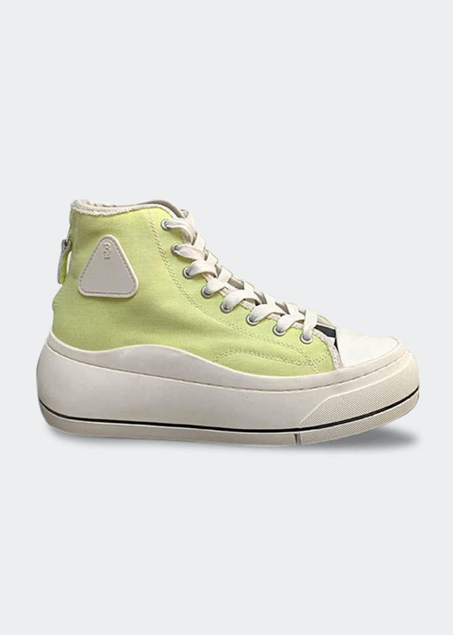 R13 Canvas Lace HighTop Sneakers Bergdorf Goodman