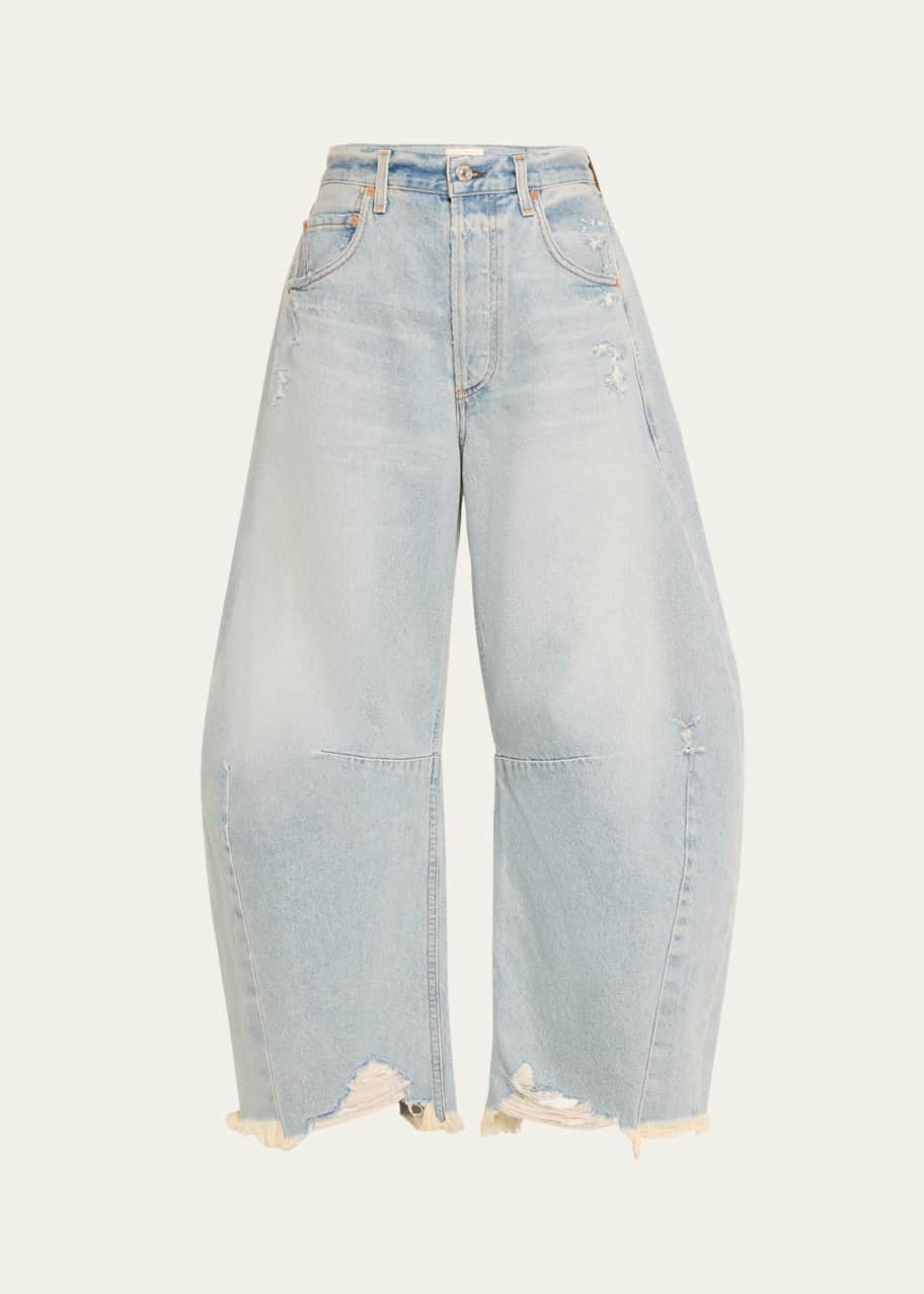 Image 1 of 1: Horseshoe Frayed Jeans